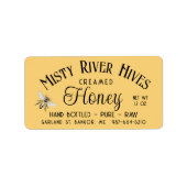 Honey-Königin-Honigbiene, entworfen oder Wildblume Adressaufkleber (Vorne)