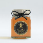 Honey Label Black Gold | Honiglogo Runder Aufkleber<br><div class="desc">Honigetikett schwarzes Gold| Honey Logo.</div>
