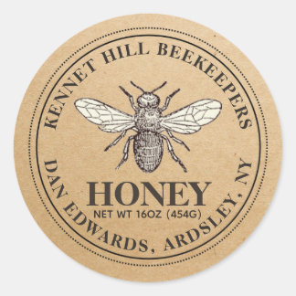 Honey Label Kraft Runder Aufkleber
