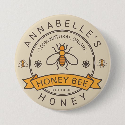 Honey Label personalisieren Button (Vorderseite)