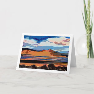 Honey Lake Sunset Aquarellkarte Karte