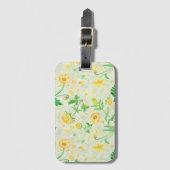 Honey Lemon Blume Moss Green Travel Tag Gepäckanhänger (Vorderseite Vertikal)