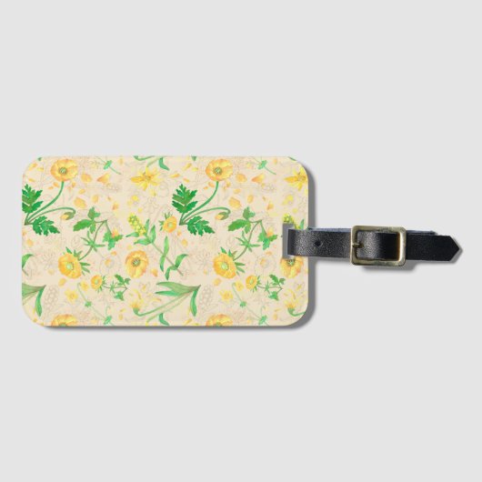 Honey Lemon Blume Sand Beige Travel Tag Gepäckanhänger (Vorderseite (Horizontal))
