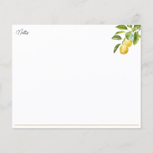 Honey Lemon Rezept Card (Rückseite)