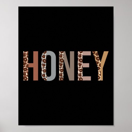 Honey Leopard Print Mama Niedlich Mütter Day Funny Poster (Vorne)