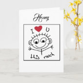 HONEY "LIEBE YOU" & "FISS YOU" KARTE (Gelbe Blume)