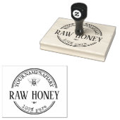 Honey-Logo Honeybee Honeybee Honeycomb Bee Apiary Gummistempel (Stempel)