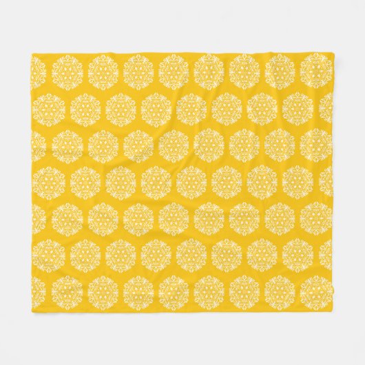 Honey Mandala Fleecedecke (Vorderseite (Horizontal))