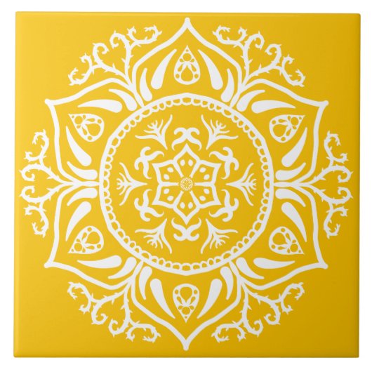 Honey Mandala Fliese (Vorderseite)