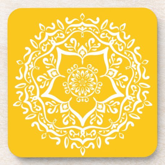 Honey Mandala Getränkeuntersetzer (Vorderseite)