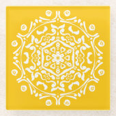 Honey Mandala Glasuntersetzer (Vorderseite)