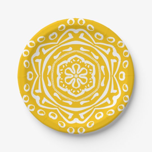 Honey Mandala Pappteller (Vorderseite)