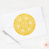 Honey Mandala Runder Aufkleber (Umschlag)