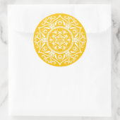 Honey Mandala Runder Aufkleber (Tasche)