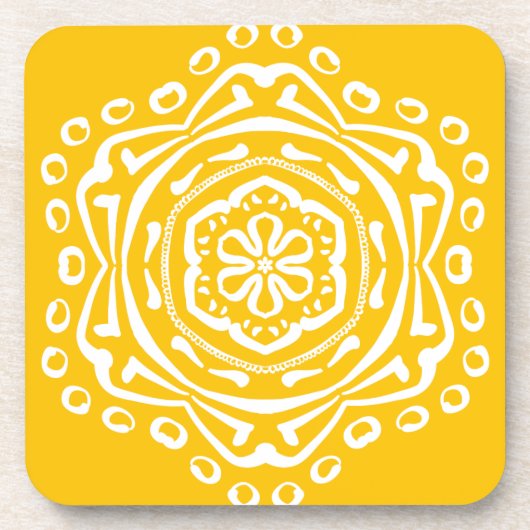 Honey Mandala Untersetzer (Vorderseite)