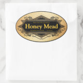 Honey Mead Golden Microbrewery Ovaler Aufkleber (Tasche)