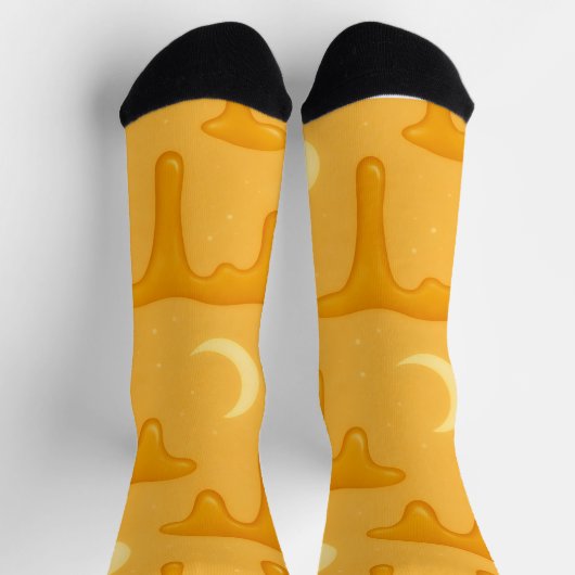 Honey-moon Magic – Dripping Honey & Crescent Moon Socken (Oben)