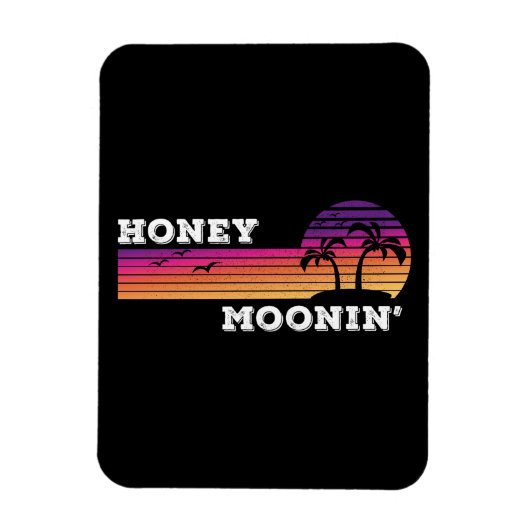Honey Moonin Beach Honeymoon Vacation Men Co Magnet (Vertikal)