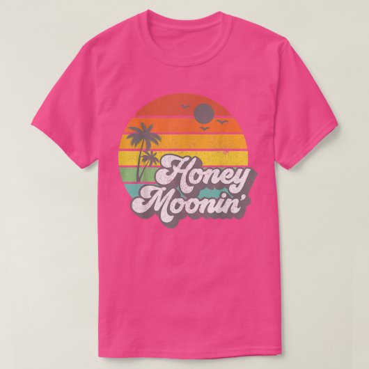 Honey Moonin Beach Honeymoon Vacation Men Co T-Shirt (Design vorne)