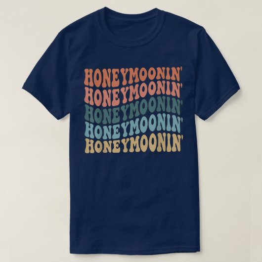 Honey Moonin Fun Honeymoon Brie and Groom Honeymo T-Shirt (Design vorne)