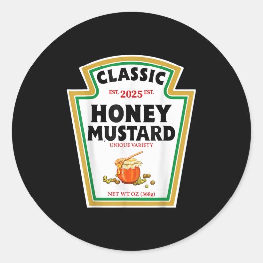 Honey Mustard Diy Halloween Costume Matching Group Runder Aufkleber (Vorderseite)