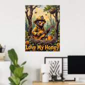 Honey Nest Serenade: Bärensüße Poster (Heimbüro)