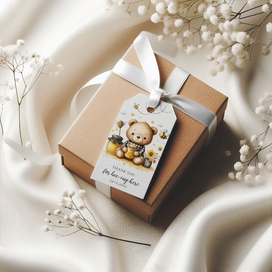 Honey Niedlich Bear Bear Theme Vielen Dank zum Geb Geschenkanhänger
