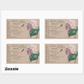 Honey Nutrition Facts Hydrangea Honeybee Kraft Rechteckiger Aufkleber (Blatt)