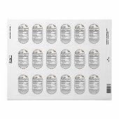 Honey Nutrition Fakten Bee Honeycomb Säugling Warn Adressaufkleber (Vorne)