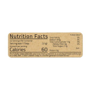 Honey Nutrition Fakten Kraft Rücksendeadresse