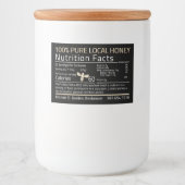 Honey Nutrition Fakten Little Bee Food Label Black Lebensmitteletikett (Vorderseite)