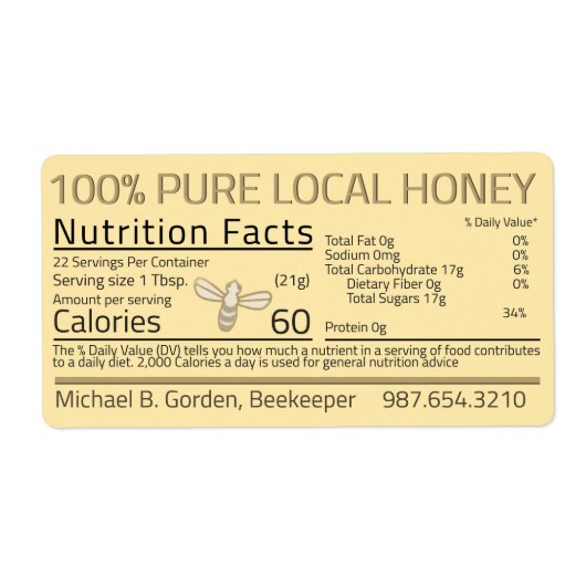 Honey Nutrition Little Bee Rücksendeadressen-Aufkl (Vorne)