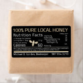 Honey Nutrition Little Bee Shipping Labels Black (Insitu)