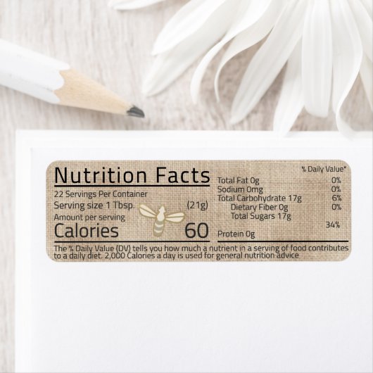 Honey Nutritions Label Bee Muslin Brown (Insitu)