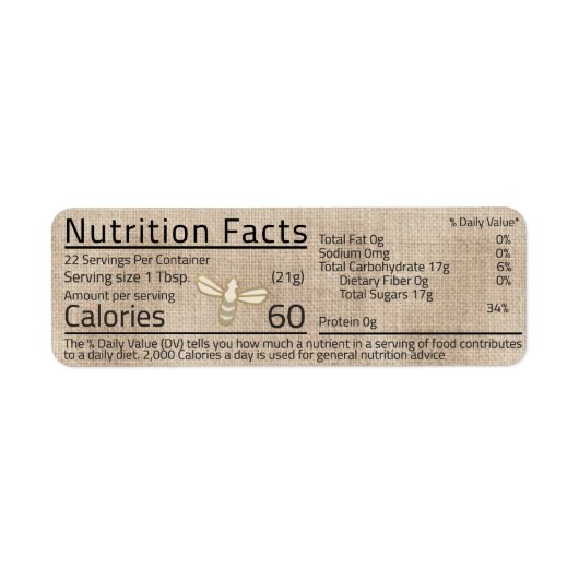 Honey Nutritions Label Bee Muslin Brown (Vorne)