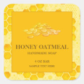 Honey Oatmel Label Soap Sticker (Vorderseite)