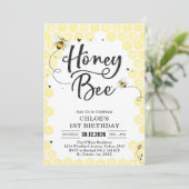 Honey One Honey Bee 1st Birthday Invitation Einladung (Stehend Vorderseite)
