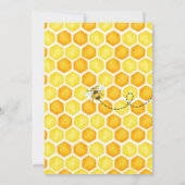 Honey One Honey Bee 1st Birthday Invitation Einladung (Rückseite)