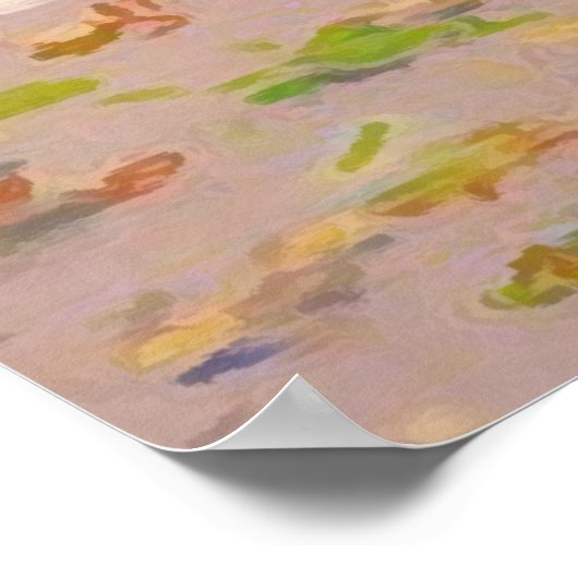 Honey Pekingese in Floral Setting Poster (Ecke)