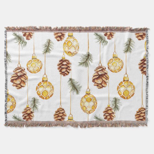 Honey Pine Cones Christmas Decke (Vorderseite)