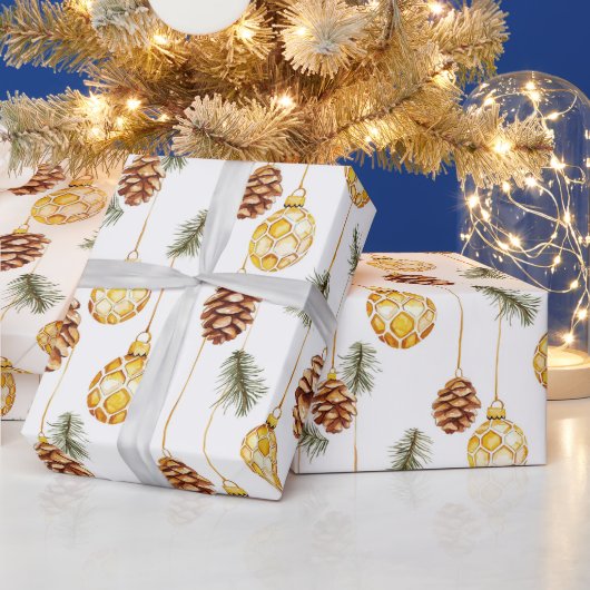 Honey Pine Cones Christmas Geschenkpapier (Feiertage)