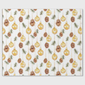 Honey Pine Cones Christmas Geschenkpapier (Flach)