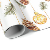 Honey Pine Cones Christmas Geschenkpapier (Rolleneckpunkt)