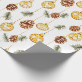 Honey Pine Cones Christmas Geschenkpapier (Ecke)