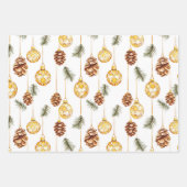 Honey Pine Cones Christmas Geschenkpapier Set (Vorderseite)