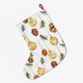 Honey Pine Cones Christmas Großer Weihnachtsstrumpf (Rückseite (Hängend))
