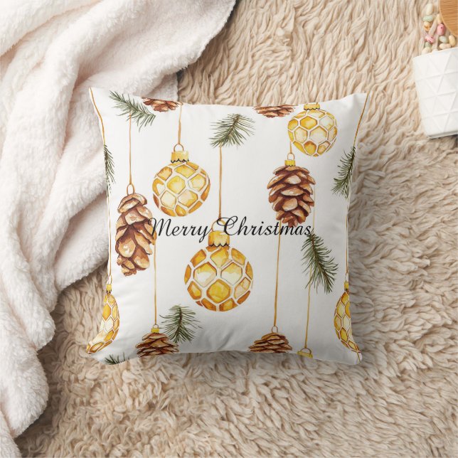 Honey Pine Cones Christmas Kissen (Decke)