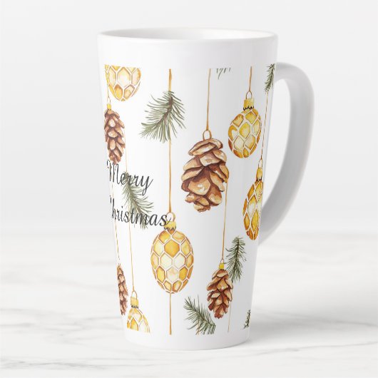 Honey Pine Cones Christmas Milchtasse (Rechte Ecke)