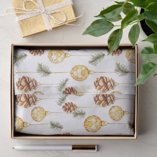 Honey Pine Cones Christmas Seidenpapier (Geschenk)