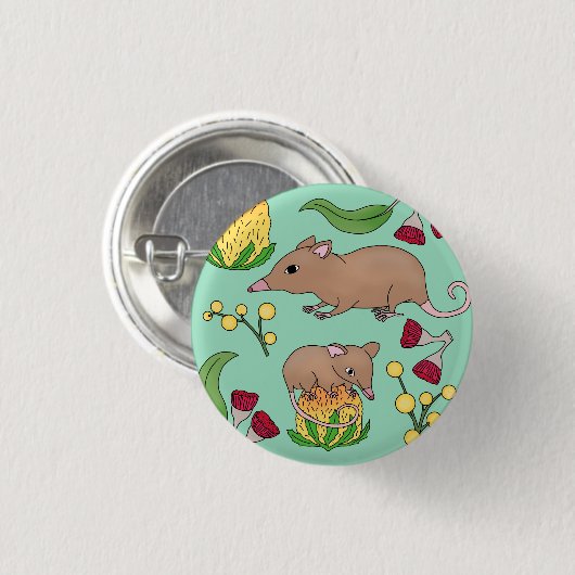 Honey Possum Button (Vorne & Hinten)